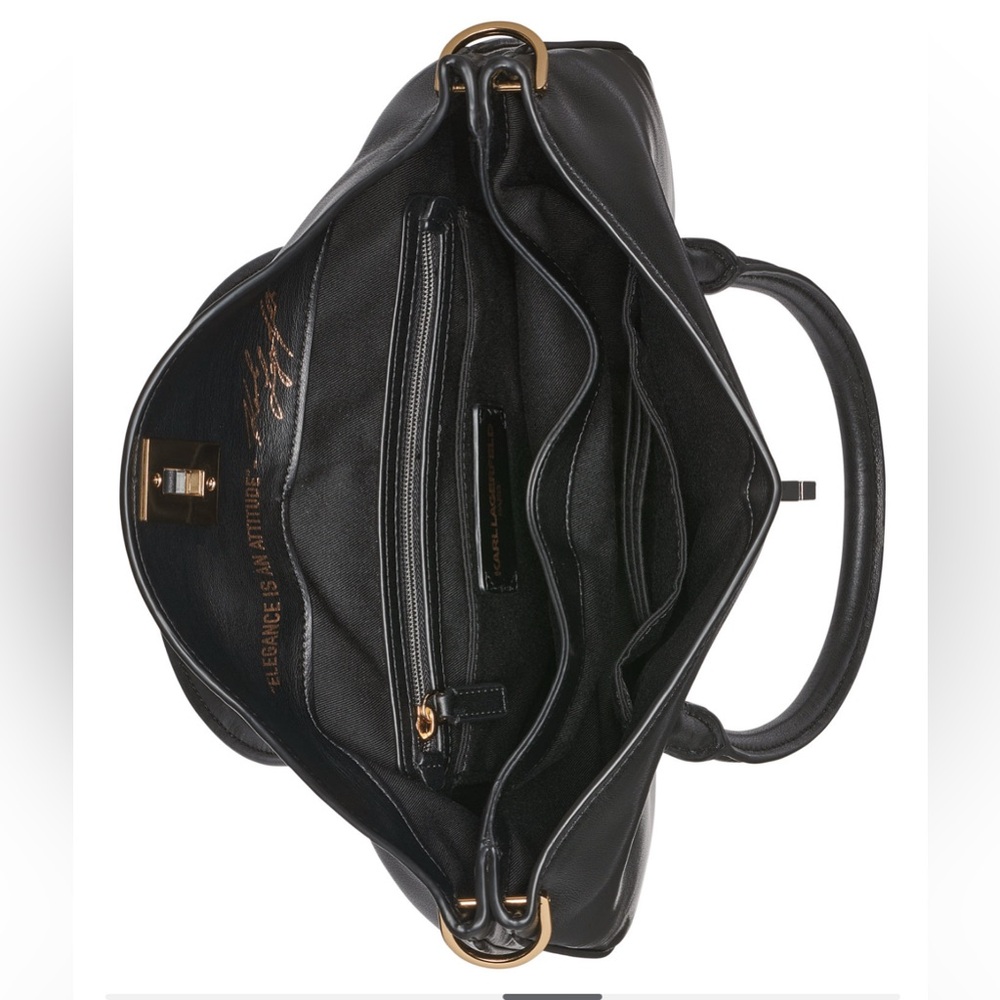 Karl Lagerfeld Nadine Leather Satchel - Picture 2 of 5